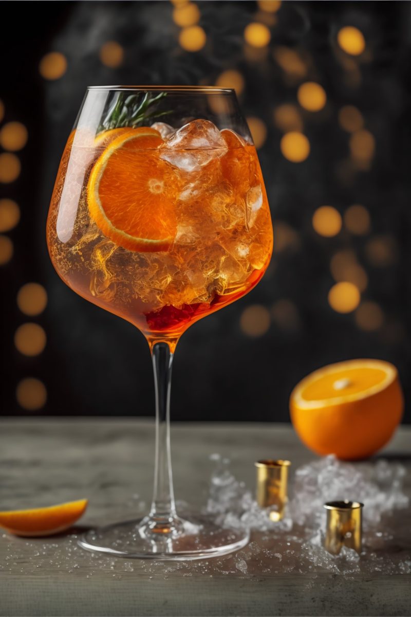 Aperol Spritz with orange detail