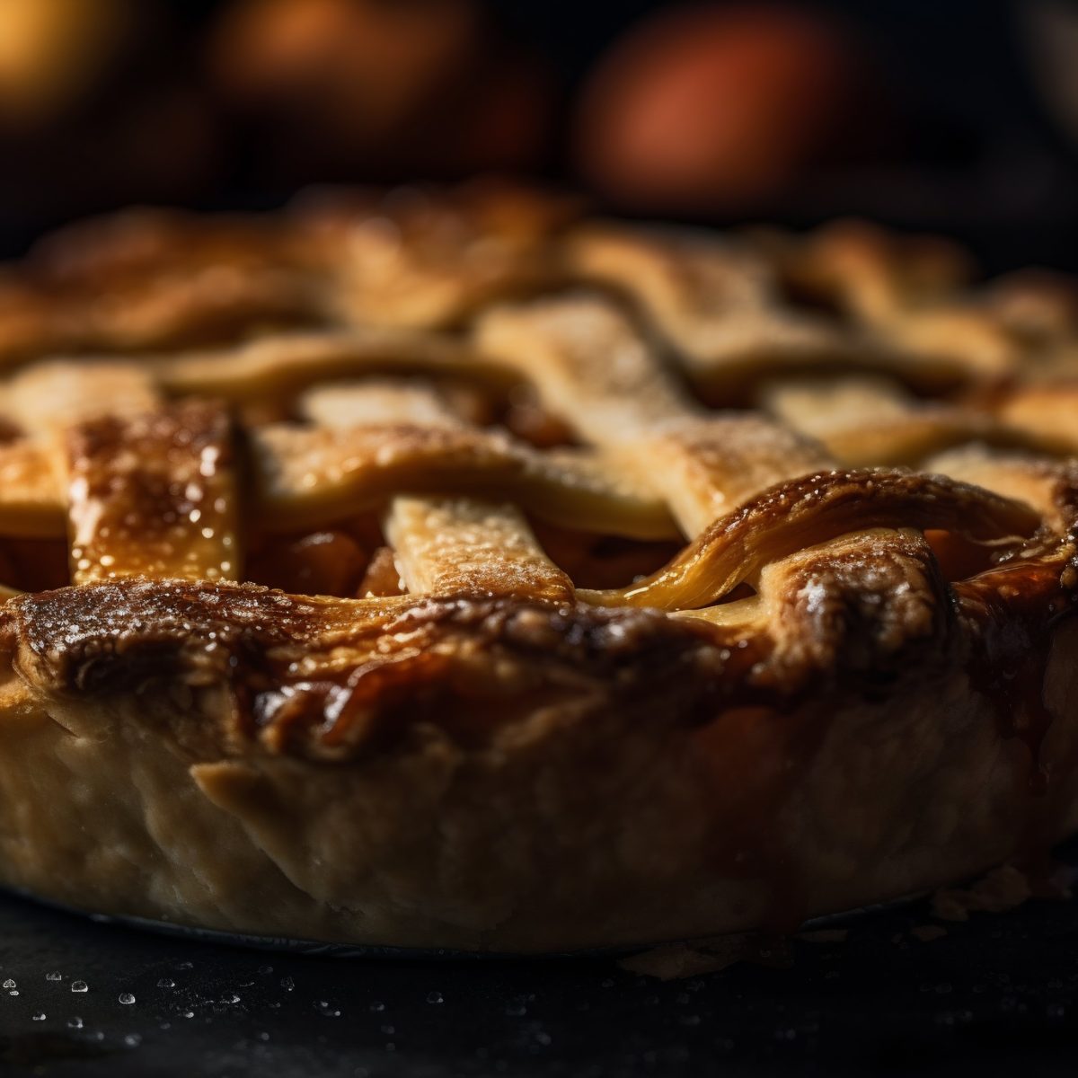 Apple pie close-up