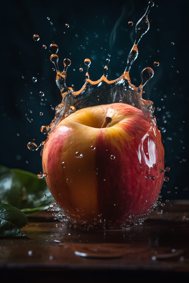 Apple water splash