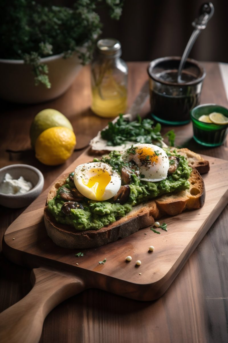 Avocado egg open sandwich