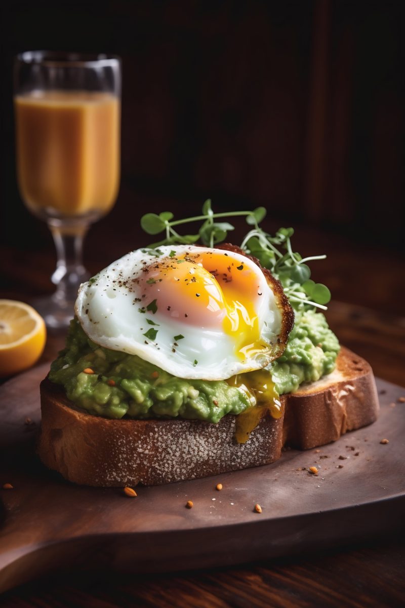 Avocado egg sandwich breakfast