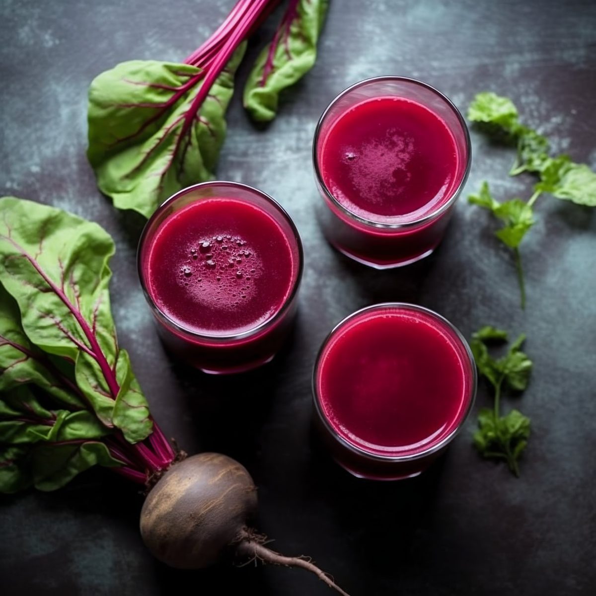 Beetroot juice top view