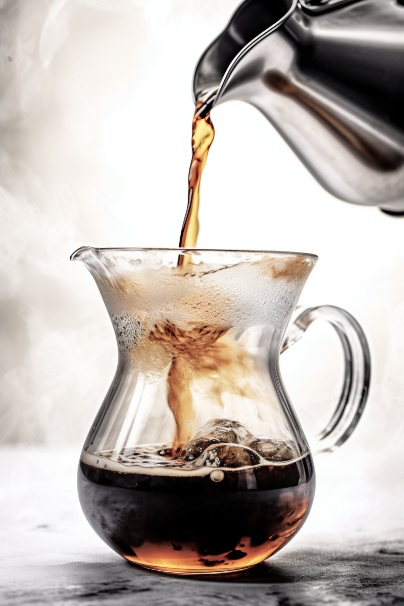 Black coffee on ice