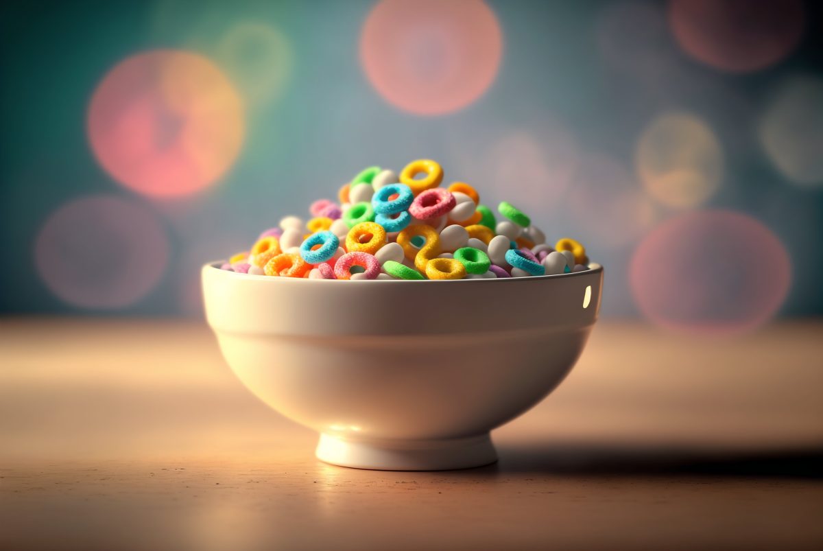 Bowl of fruit loops