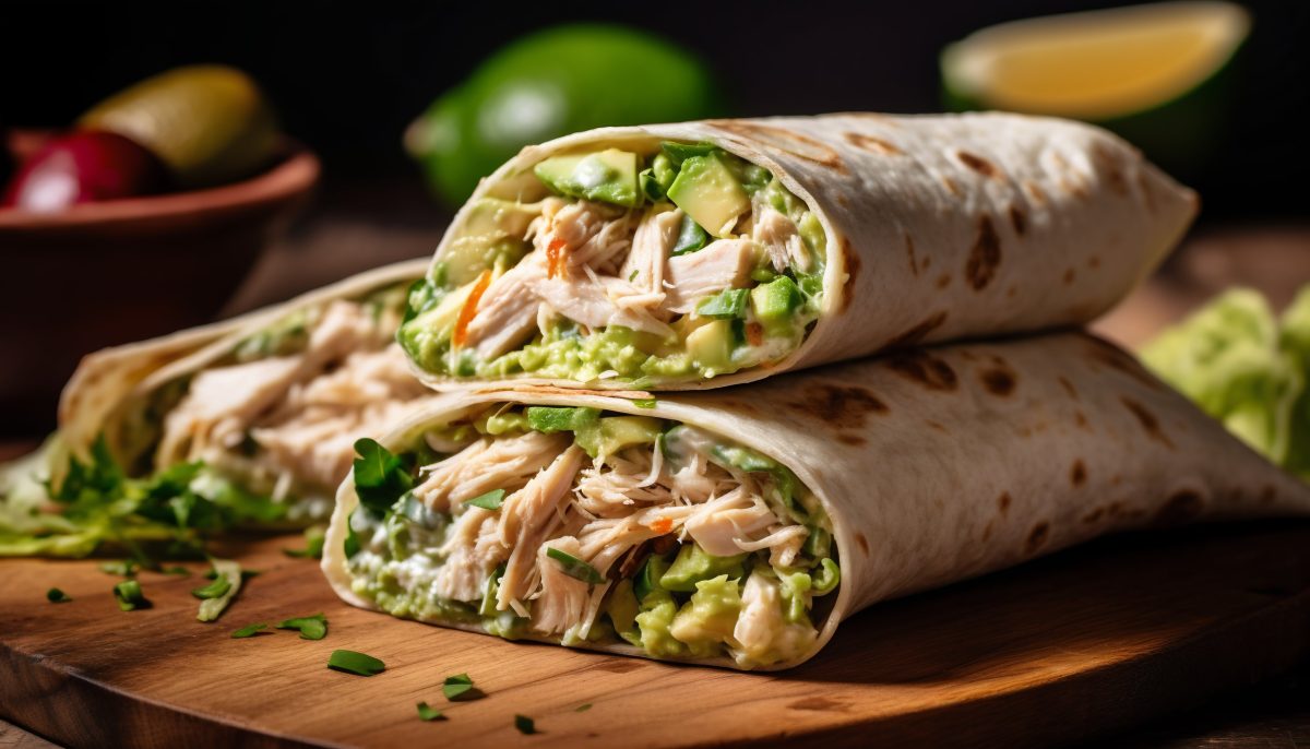 Chicken avocado wraps
