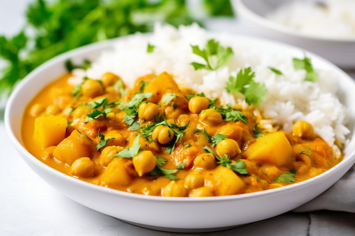 Chickpea coconut curry