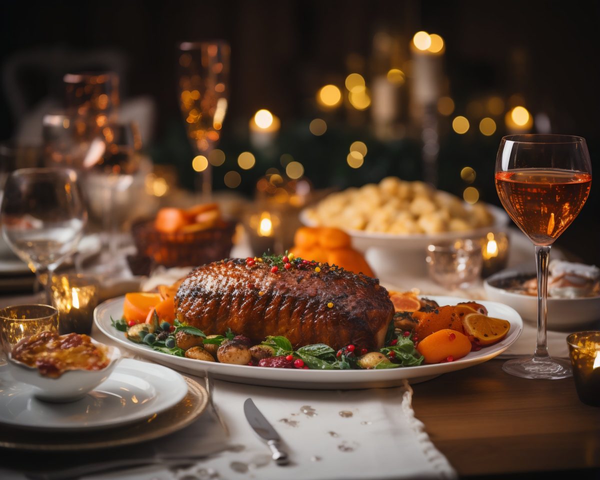 Christmas food table