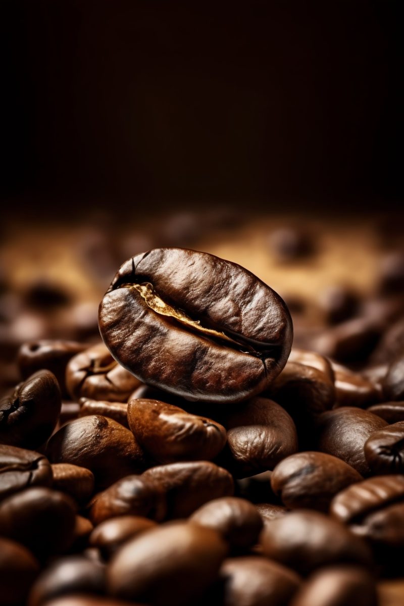 Coffee bean macro
