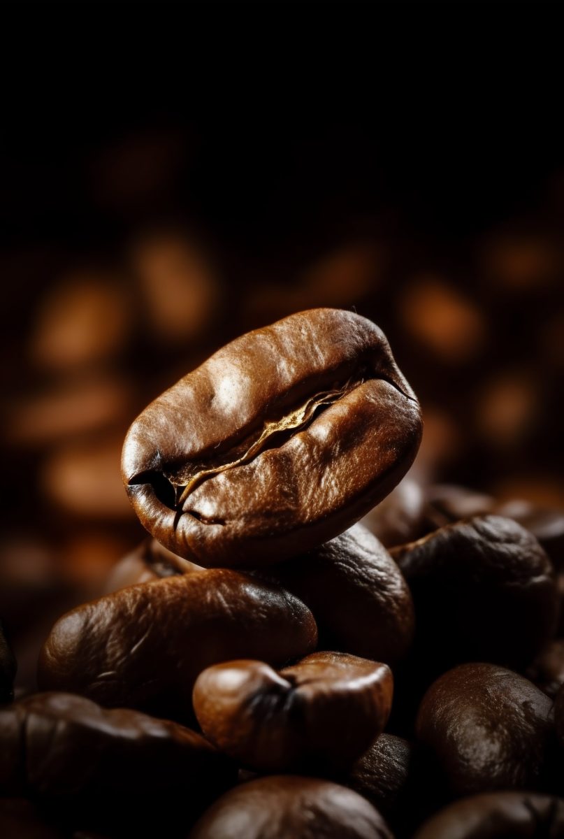 Coffee bean macro