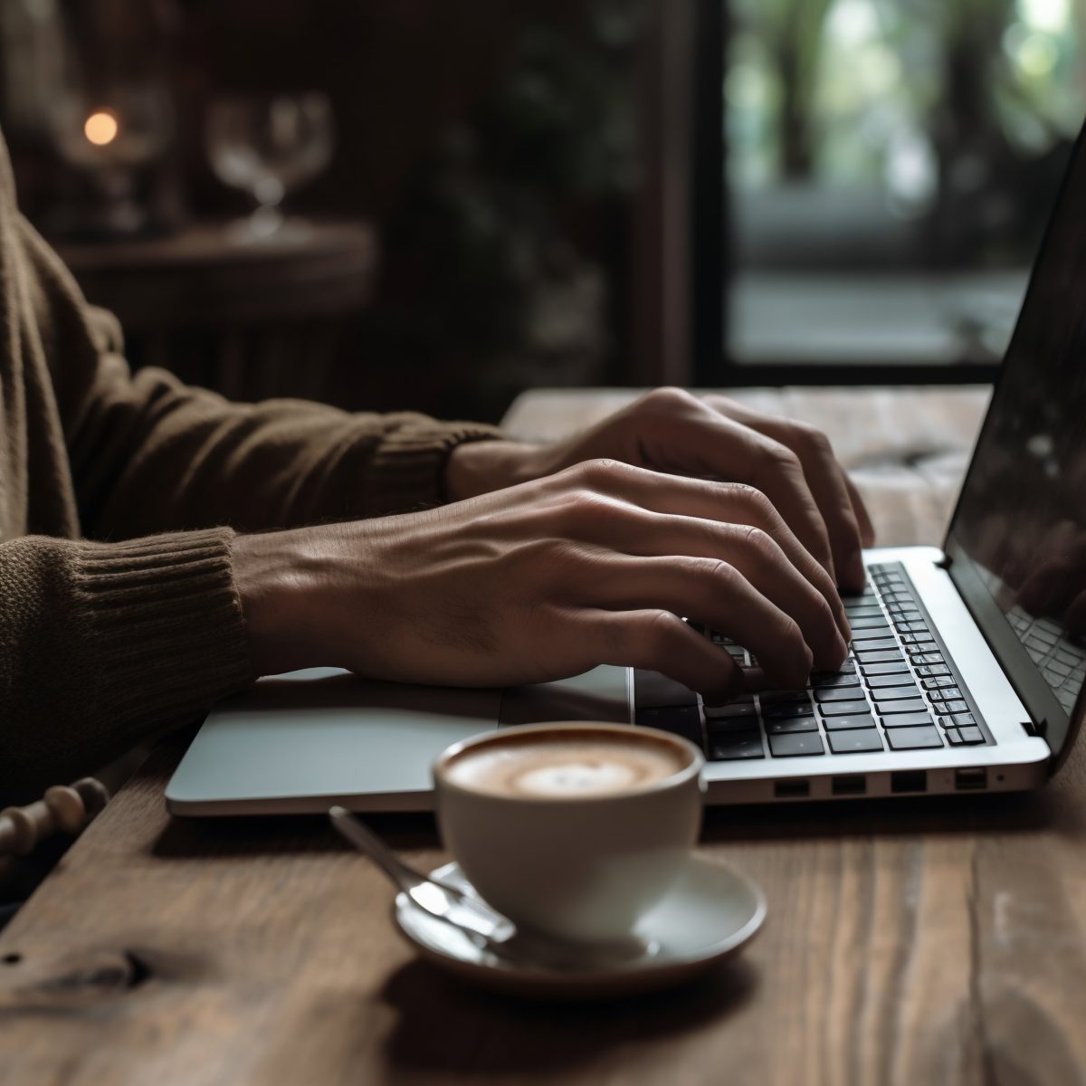 Coffee with laptop