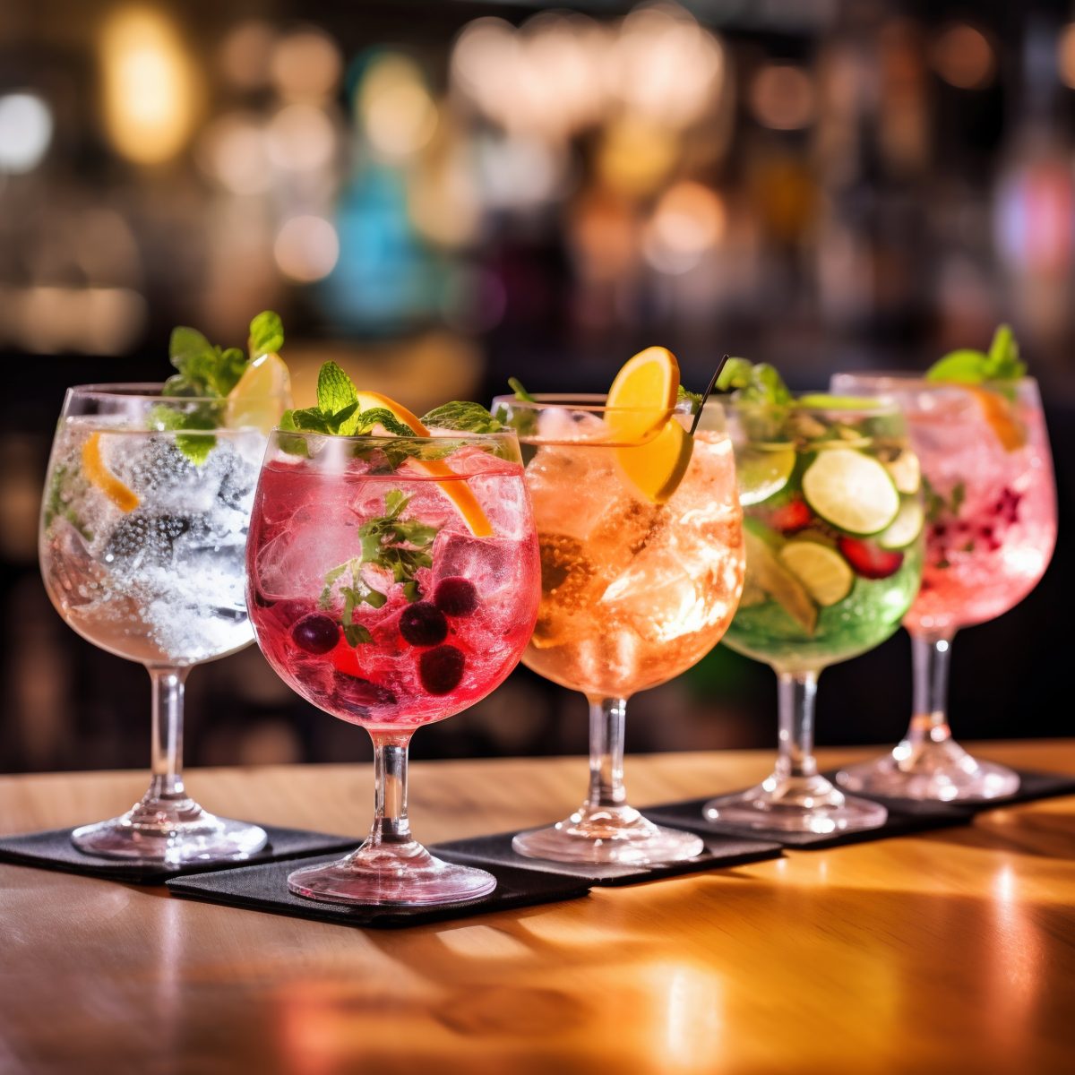 Colorful cocktails