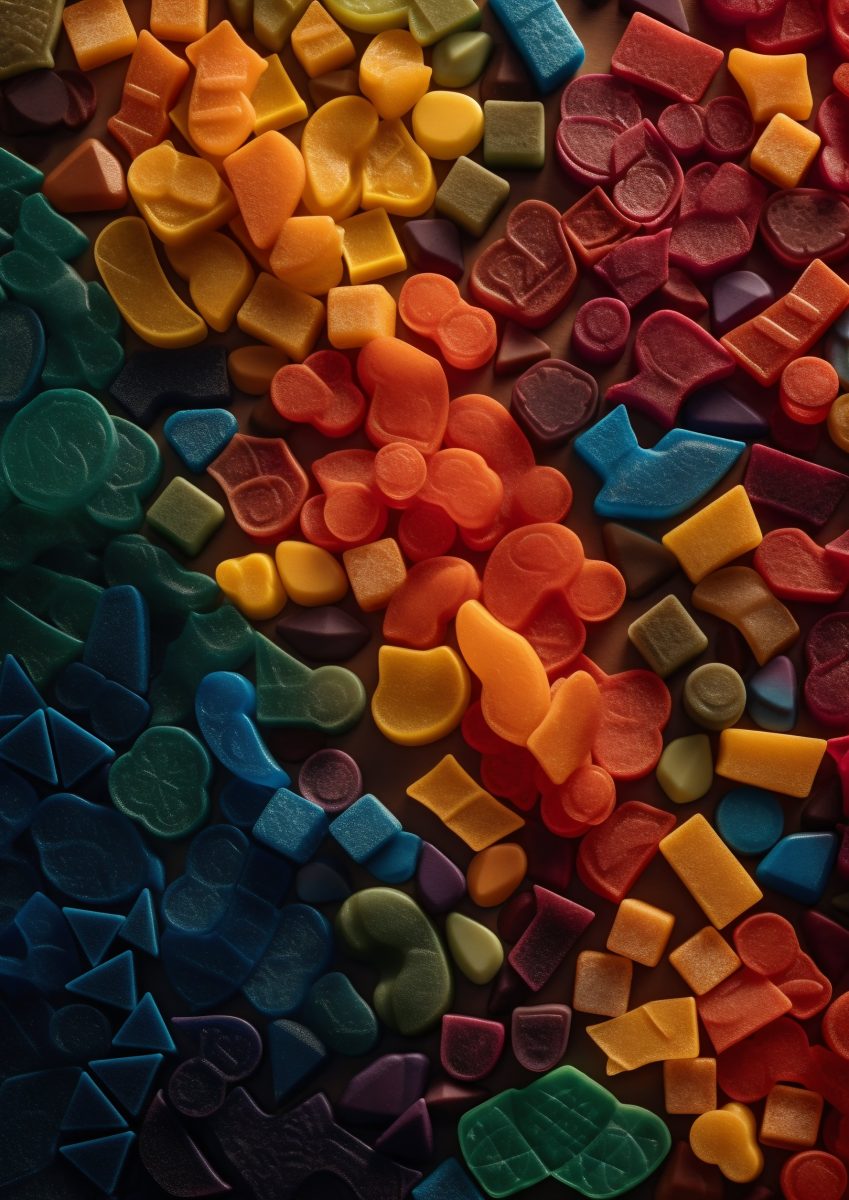 Colorful gummies candies