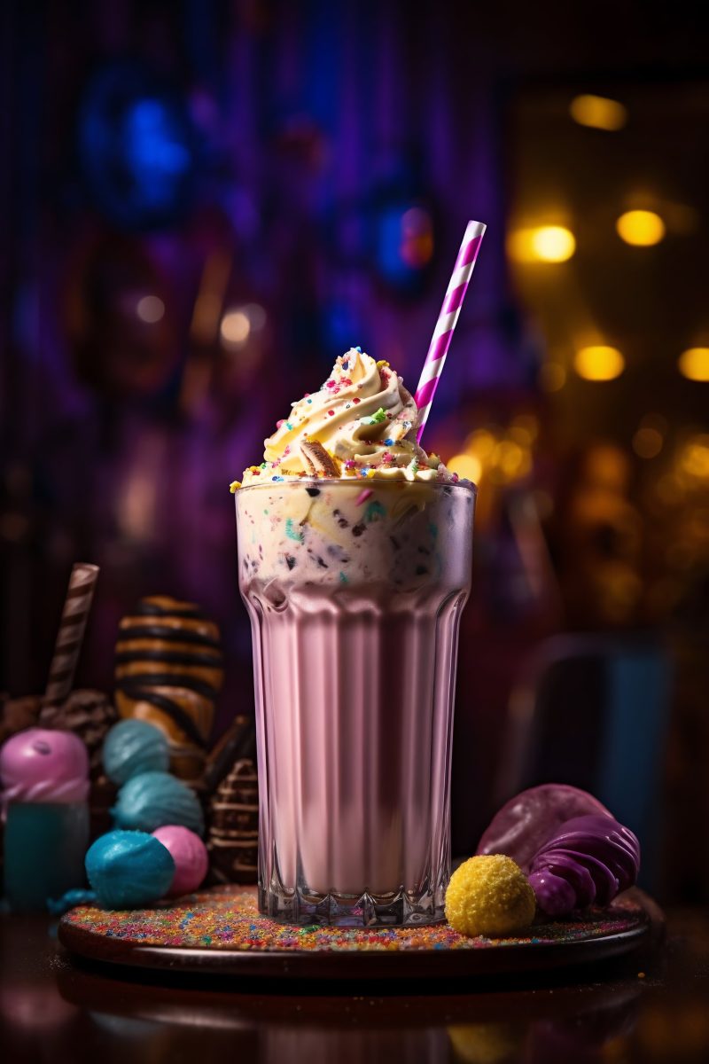 Colorful milkshake