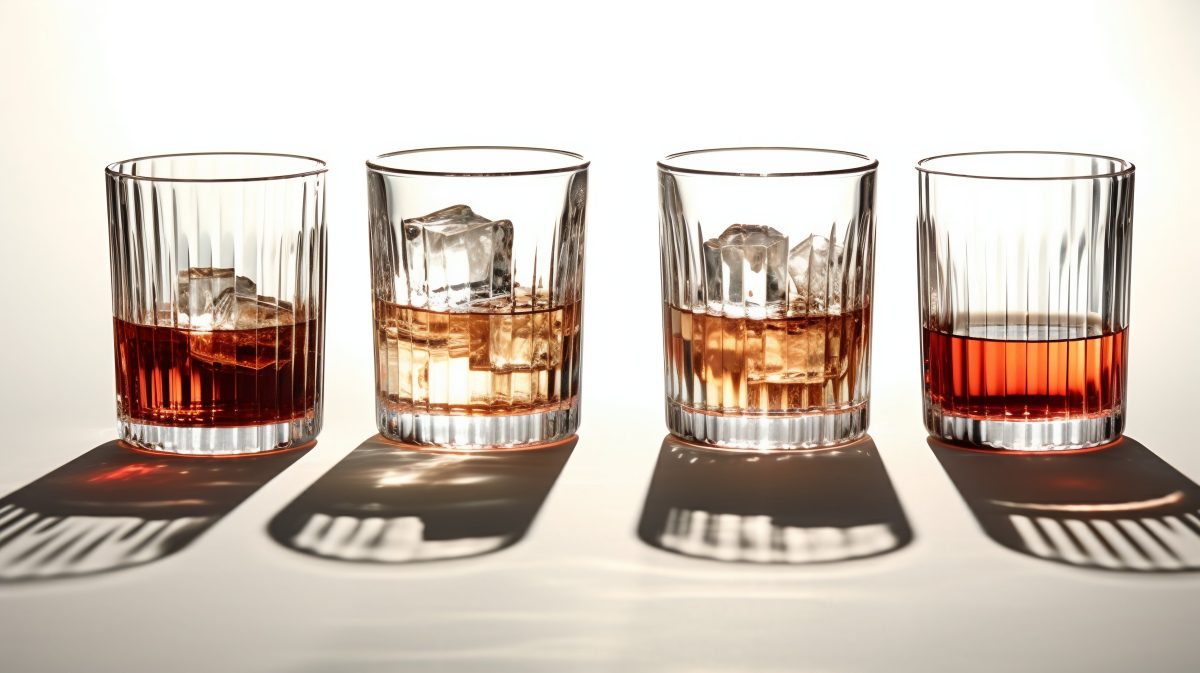Glasses with ice