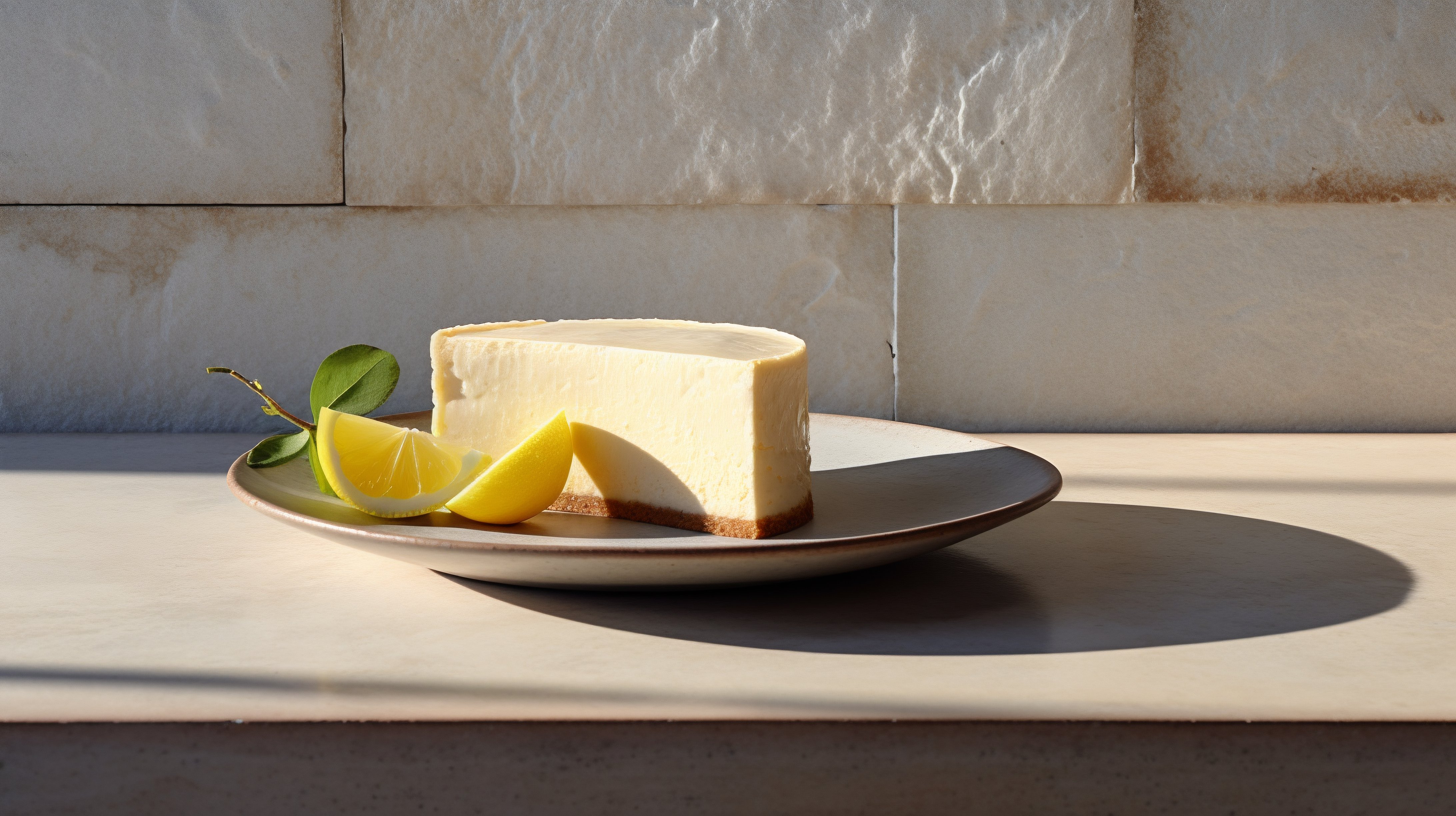 Creamy Lemon Cheesecake on Elegant Plate