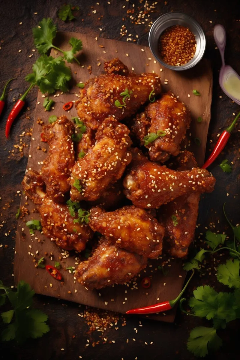 Crispy spicy chicken wings