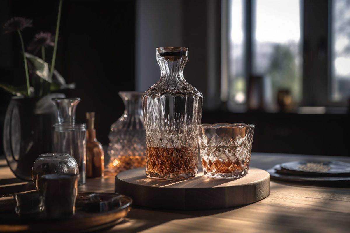 Crystal whiskey decanter