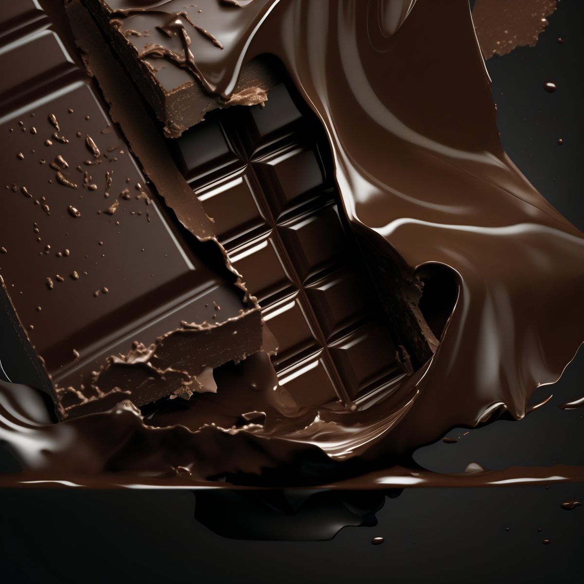 Dark chocolate melting