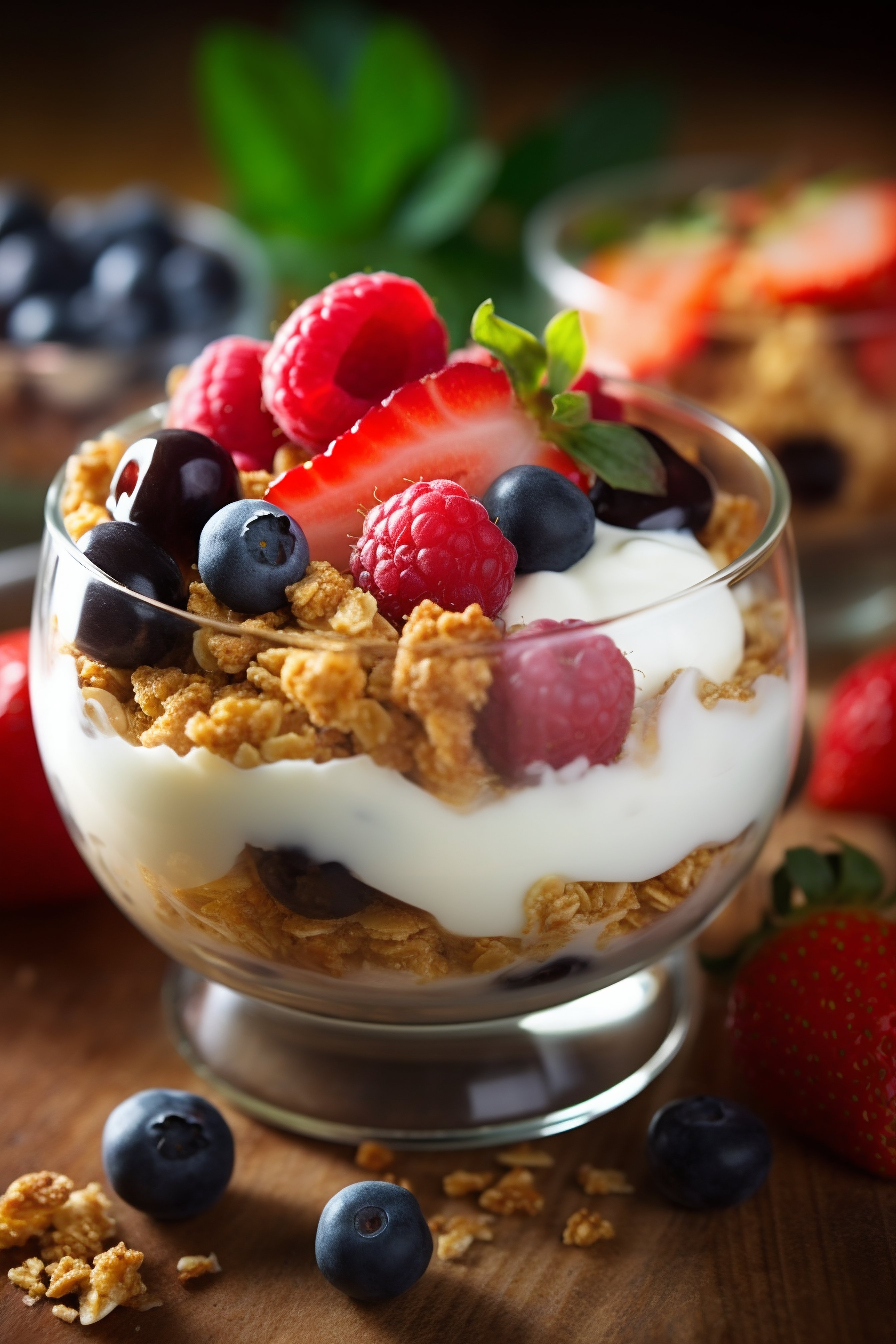 Delicious Yogurt Parfait with Fresh Berries