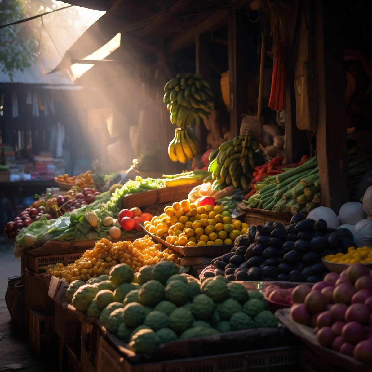 Exotic fruit stall