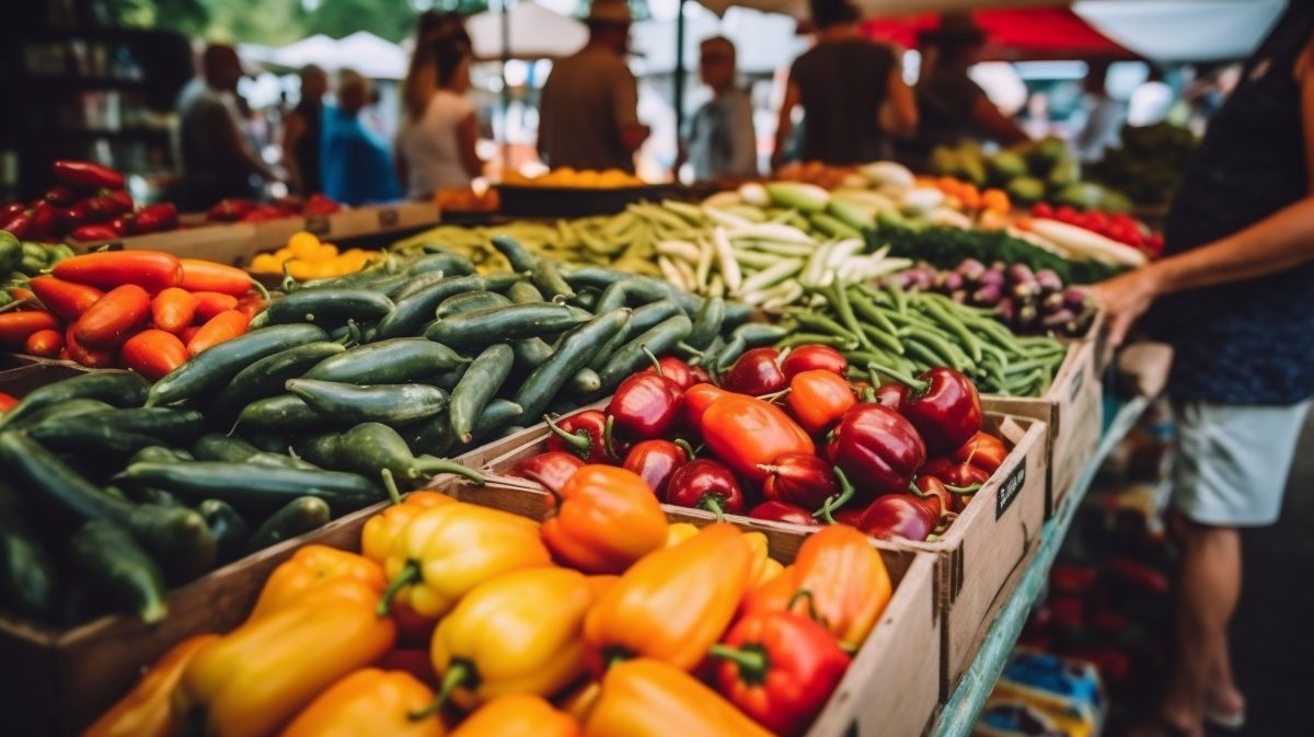 Farmers market stall