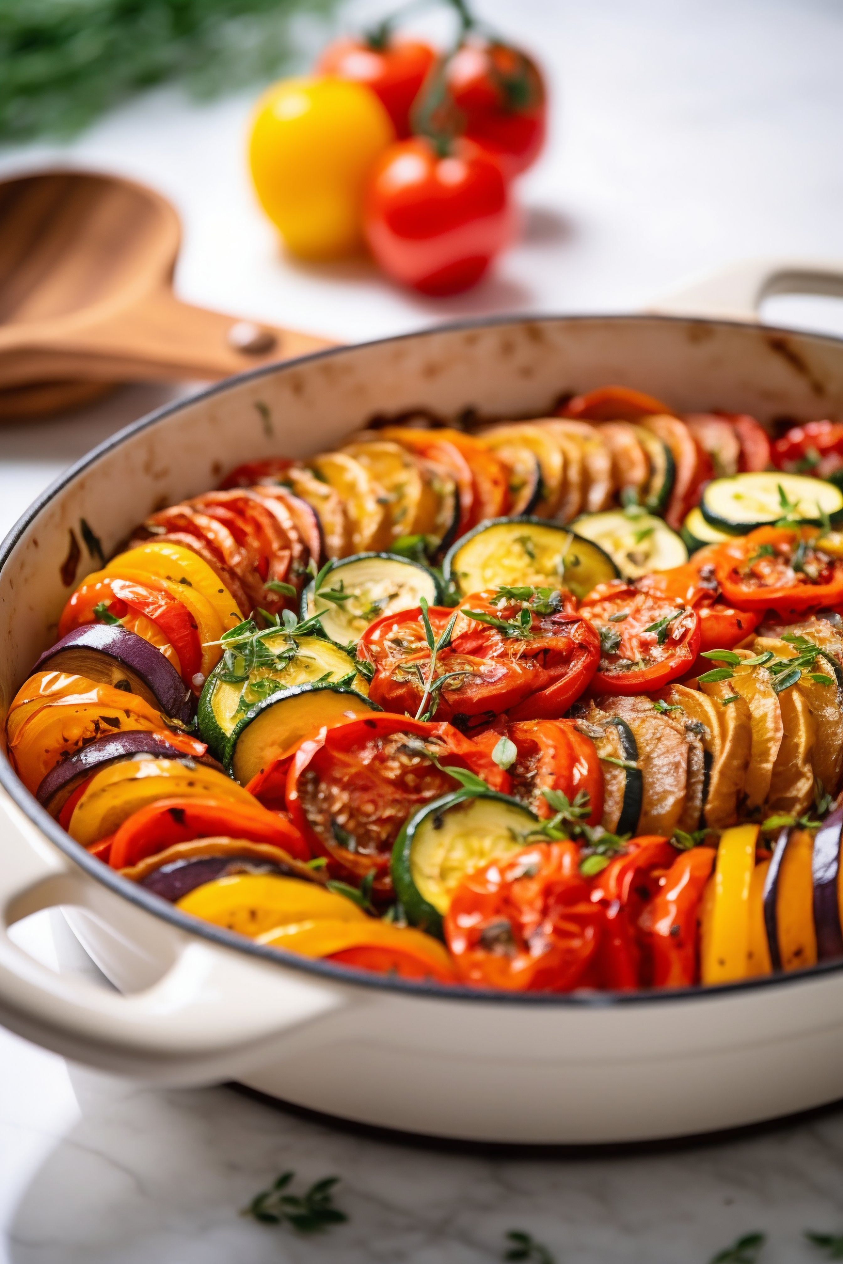Colorful Ratatouille with Fresh Vegetables