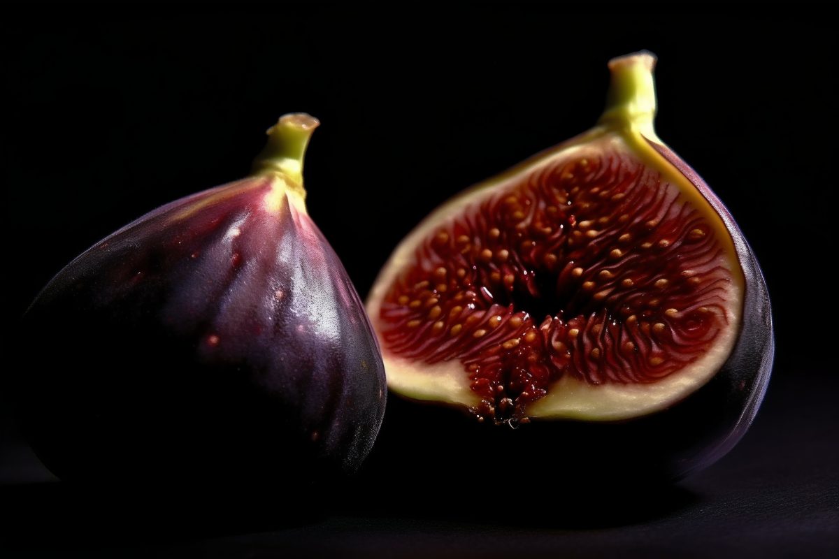 Fresh cut fig detail