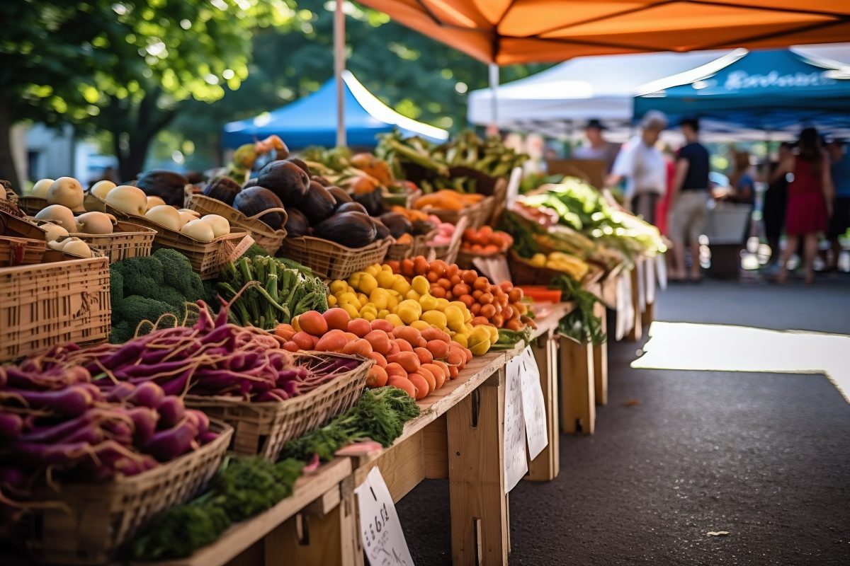 Fresh produce stall