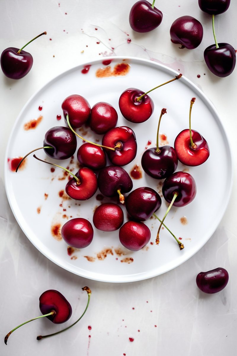 Fresh ripped cherries