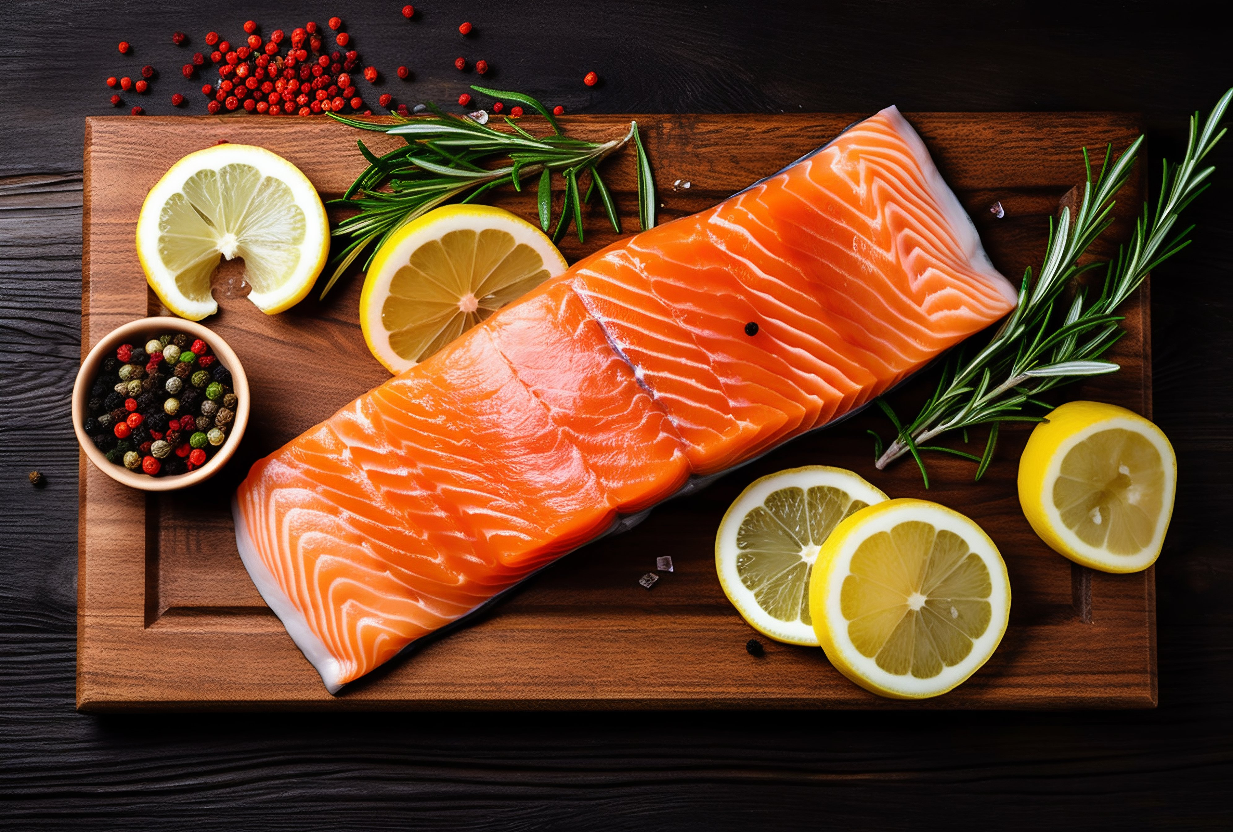 Fresh Salmon Fillet with Lemon and Herbs
