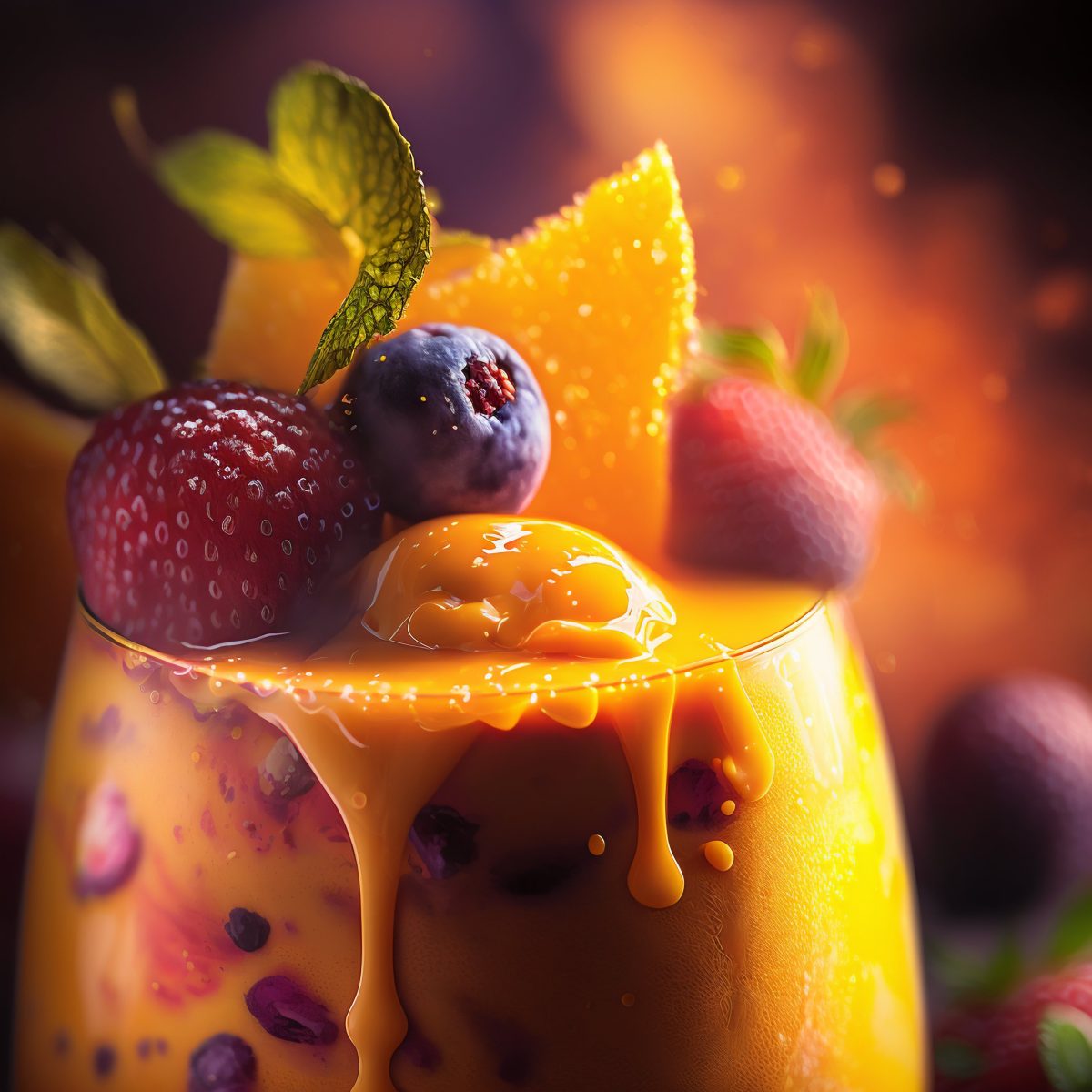 Fresh smoothie with berries