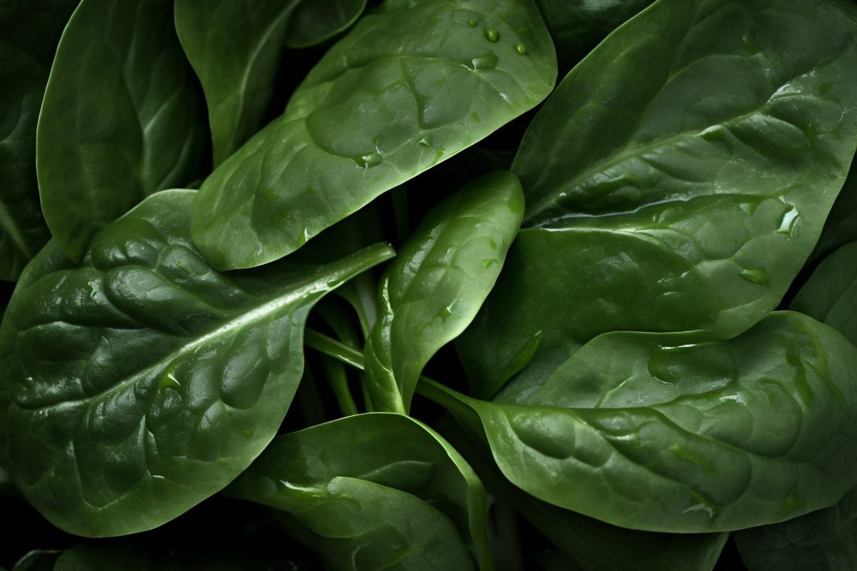 Fresh spinach detail