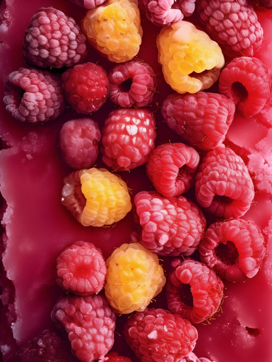 Frozen raspberries