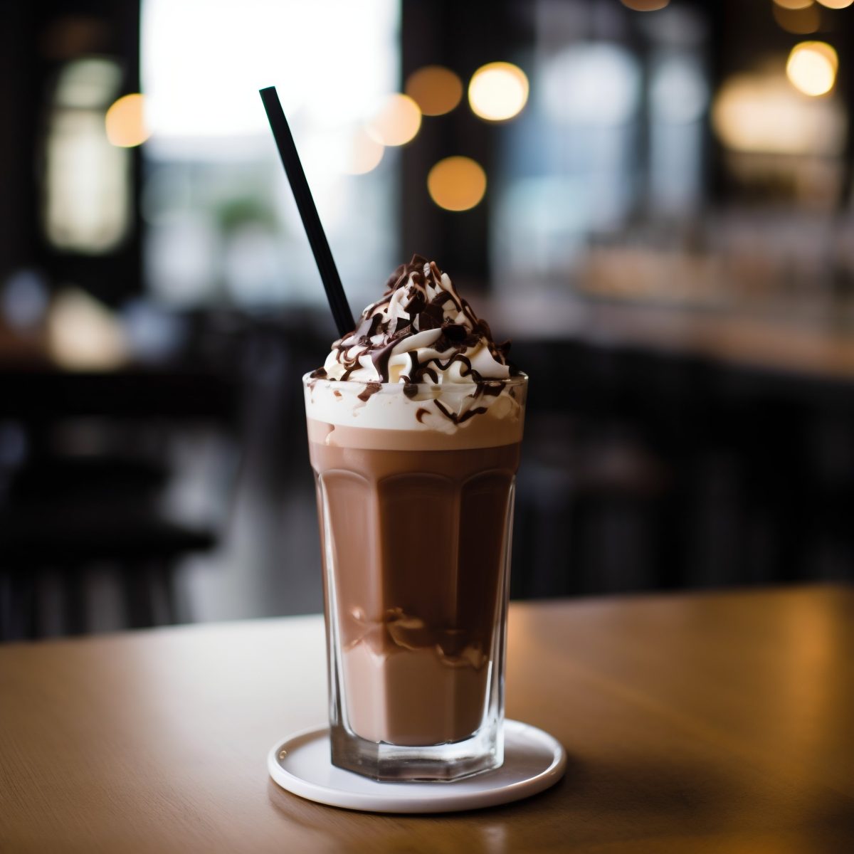 Glass of hot chocolate