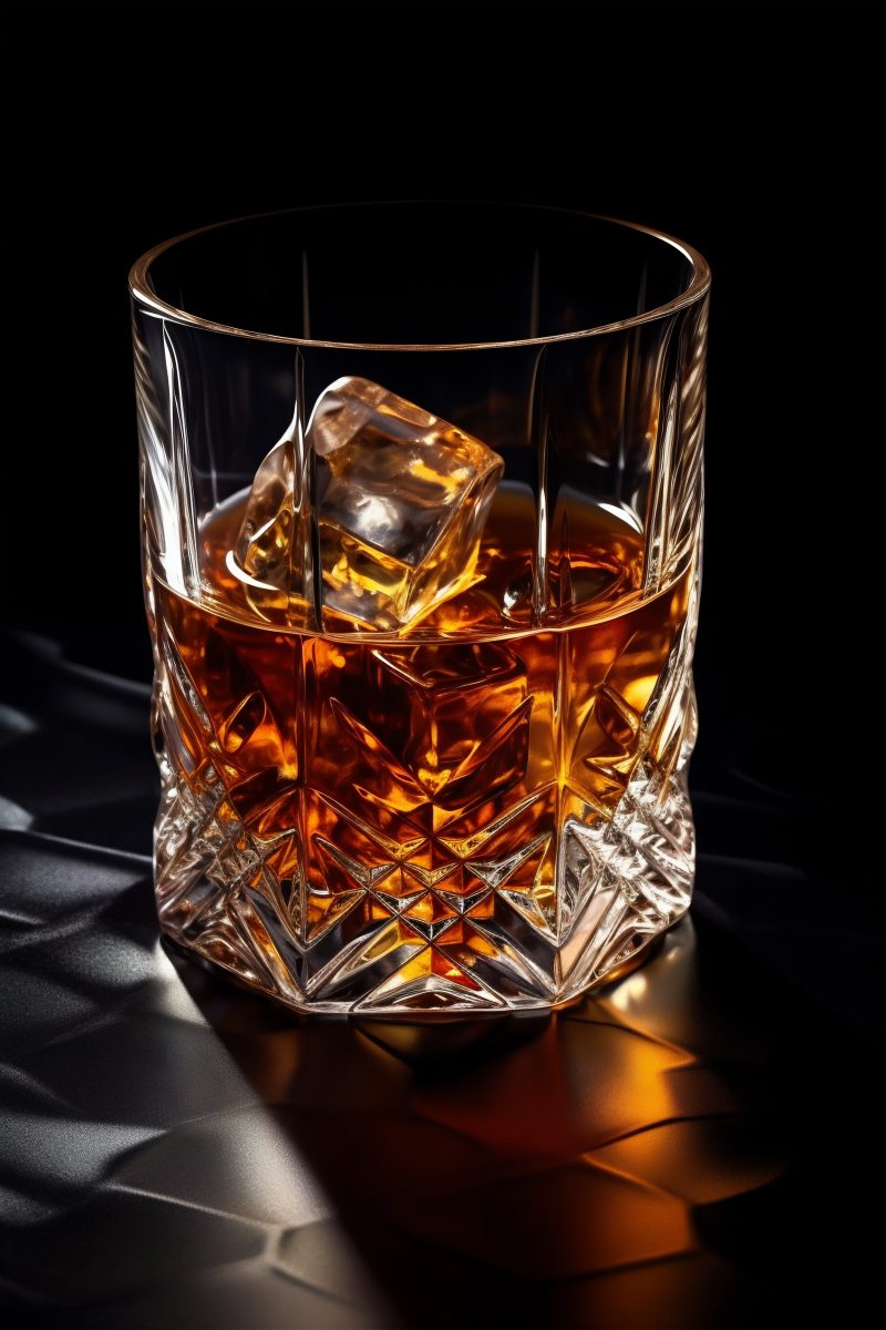 Whiskey on rocks