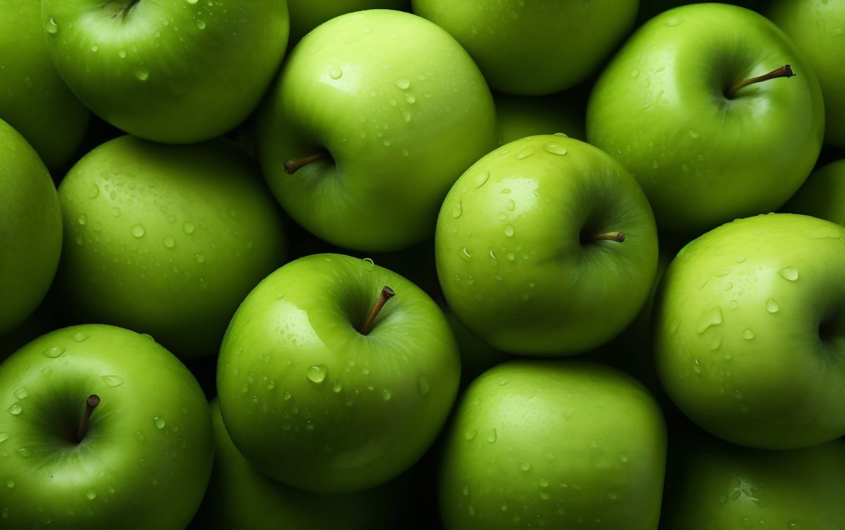 Green apple background