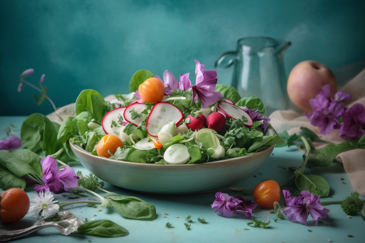Healthy greens salad