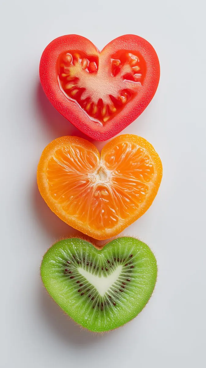 Heart-Shaped Sliced Fruits for a Colorful Delight