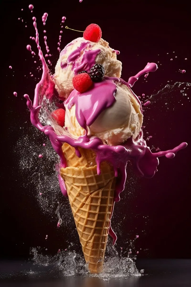 Ice cream cone splash