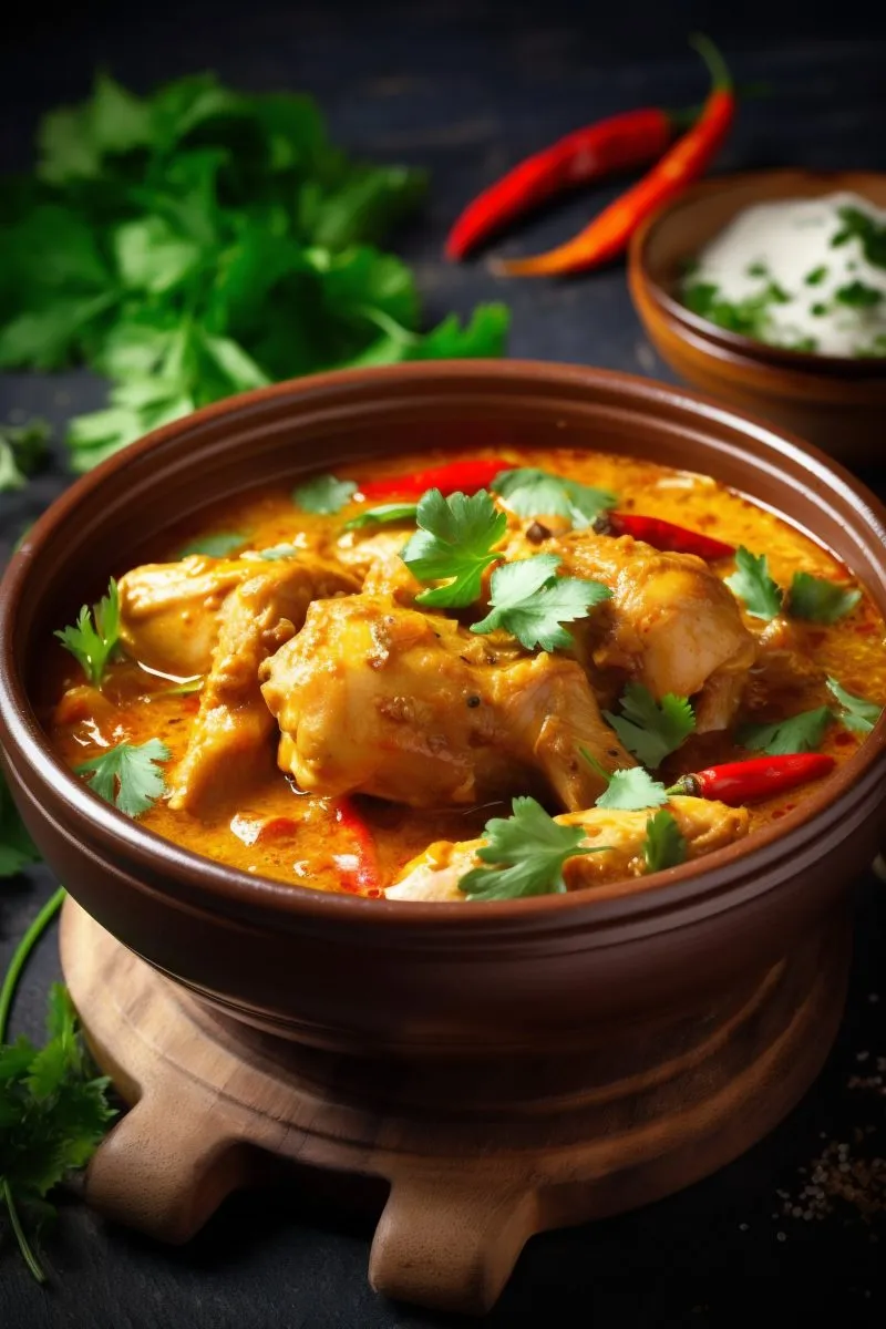 Indian chicken curry bowl