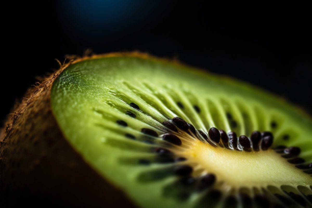 Kiwi fruit macro shot