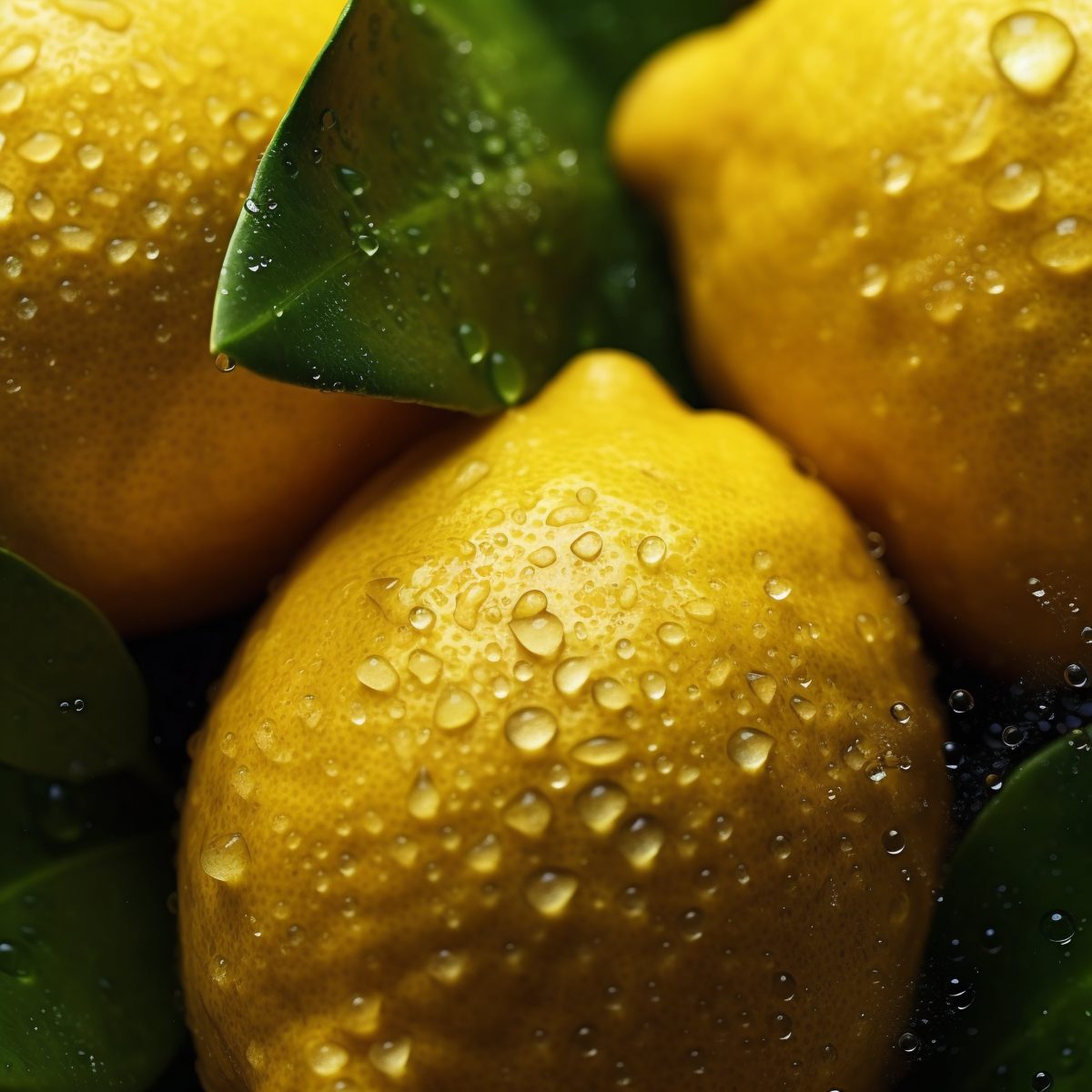 Lemon macro close-up