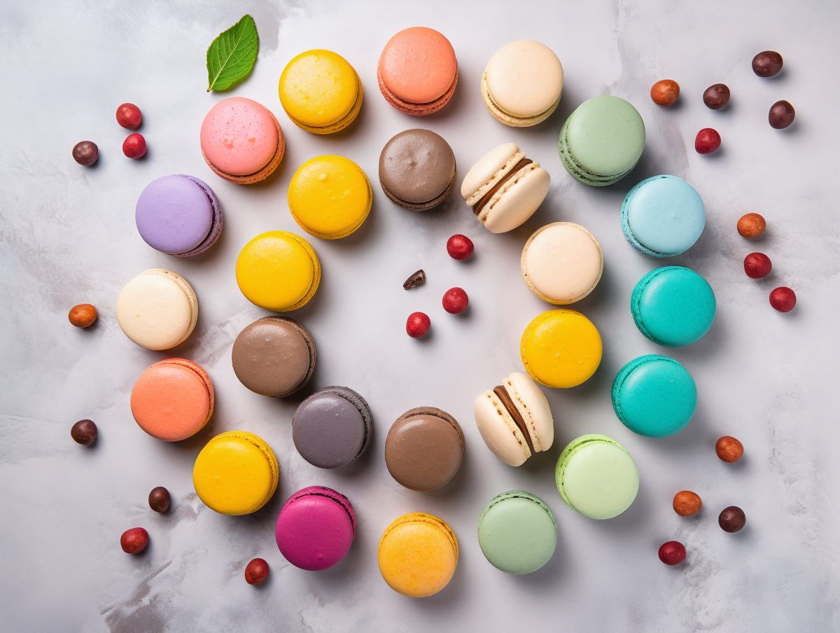 Macarons in circle