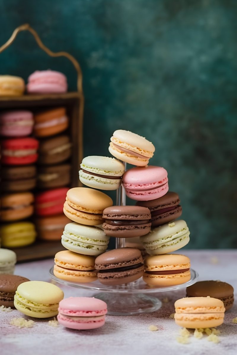 Macarons in tower