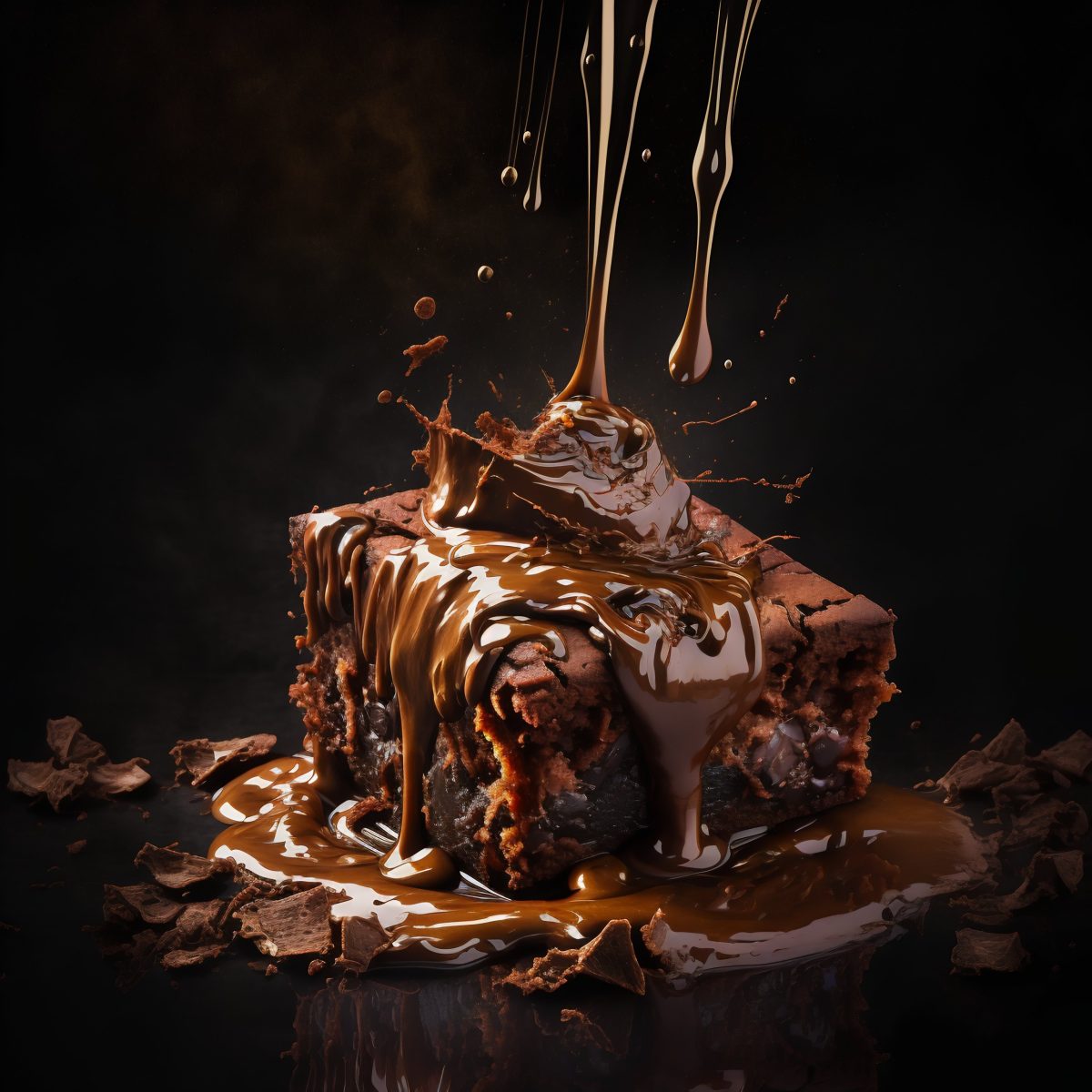 Melting chocolate brownie