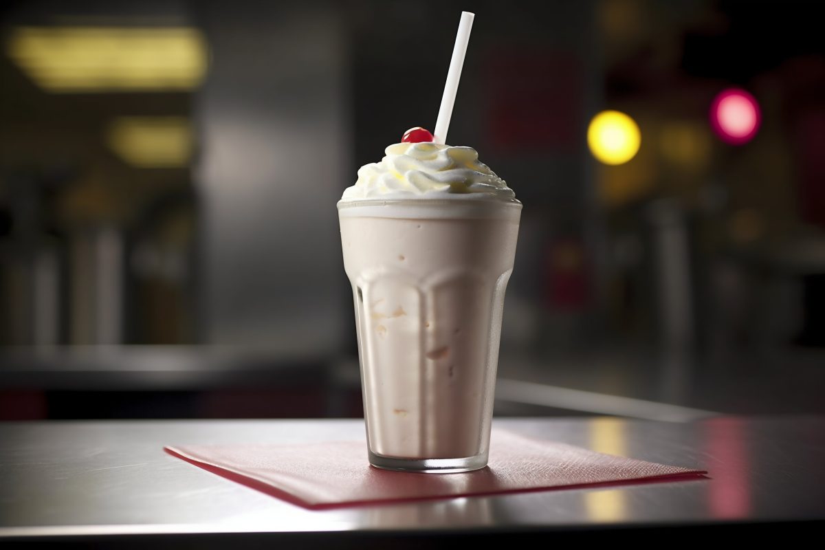 Milkshake with cherry on top
