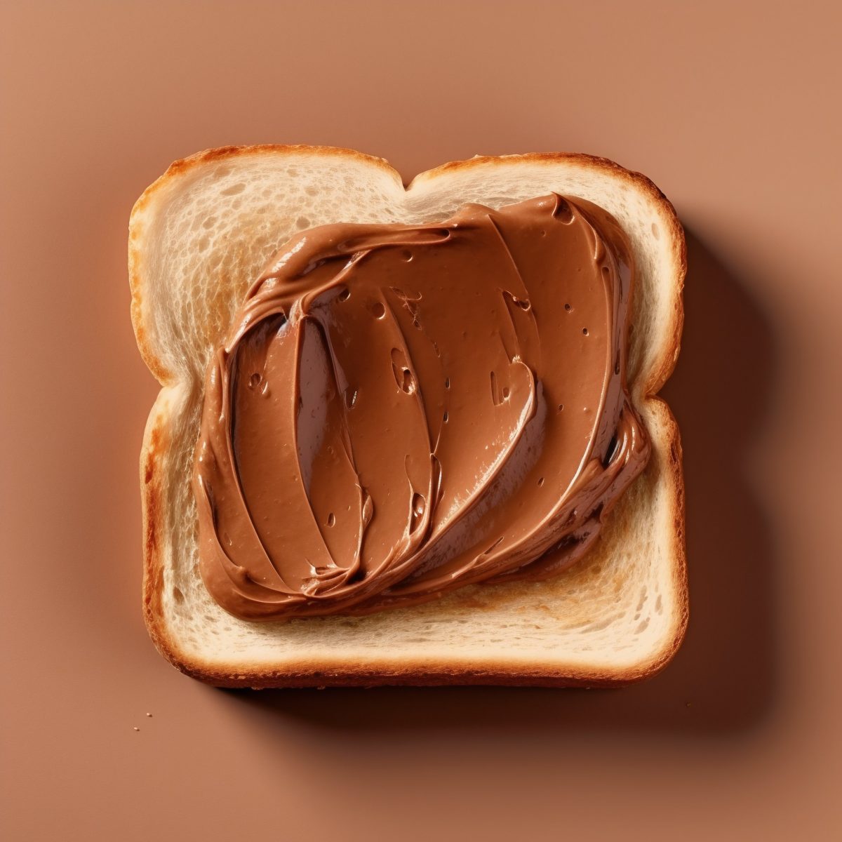 Hazelnut spread toast
