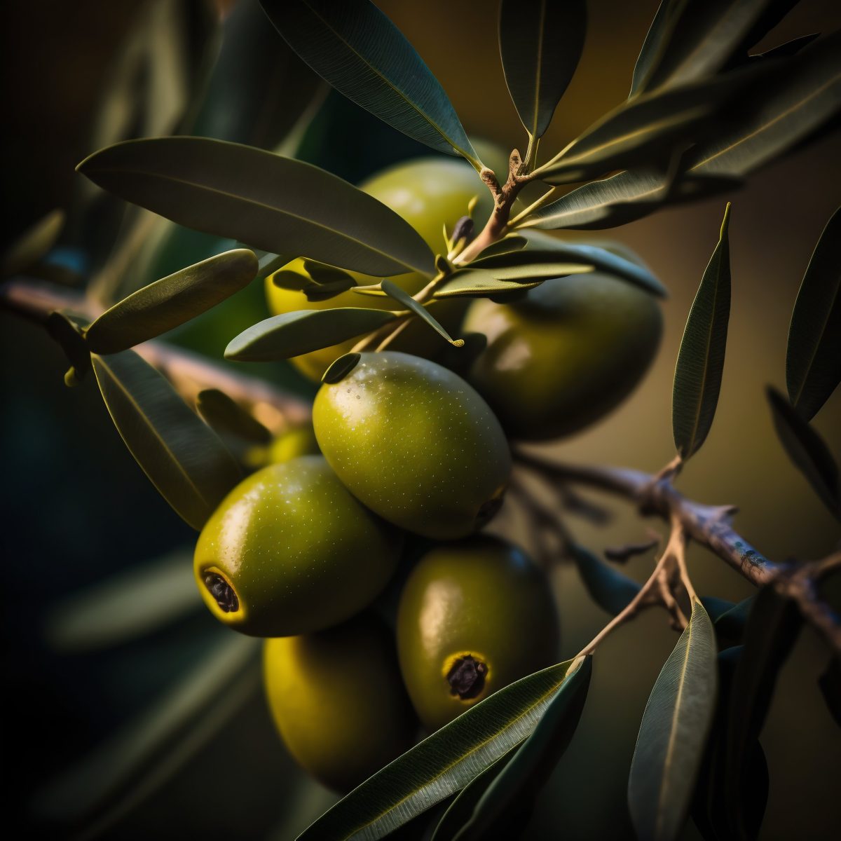 Olives on an olive tree