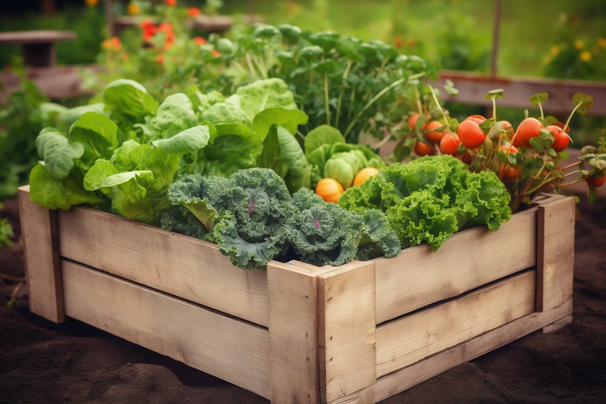 Organic green vegetables