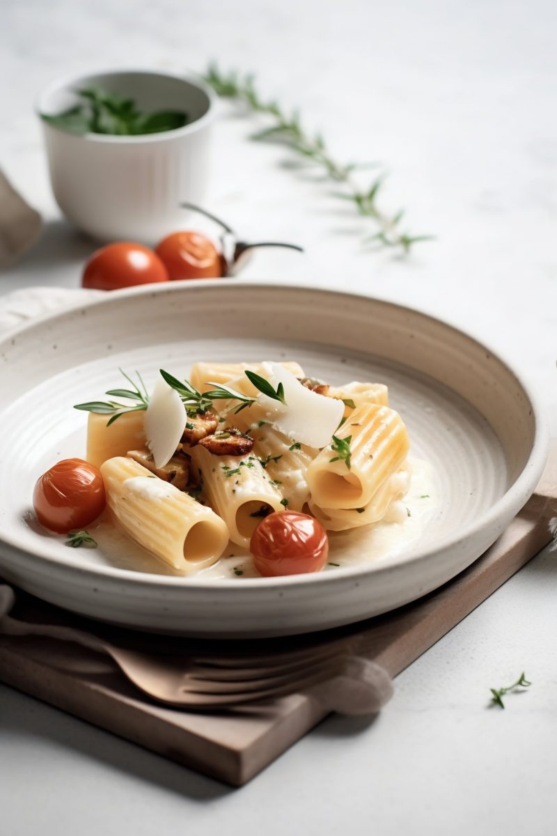 Pasta rigatoni meal
